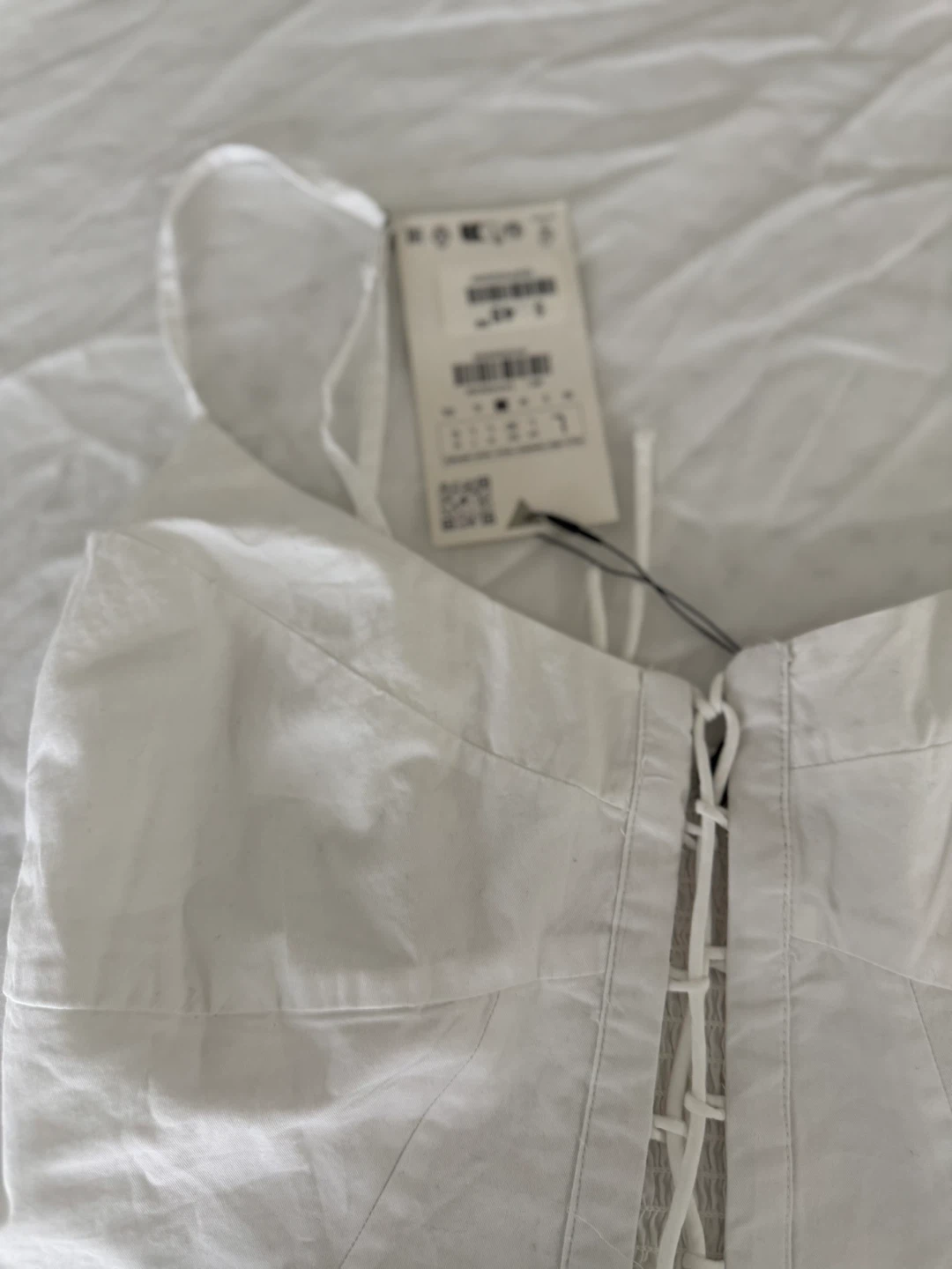 Zara White Corset Top - Size L - photo 2