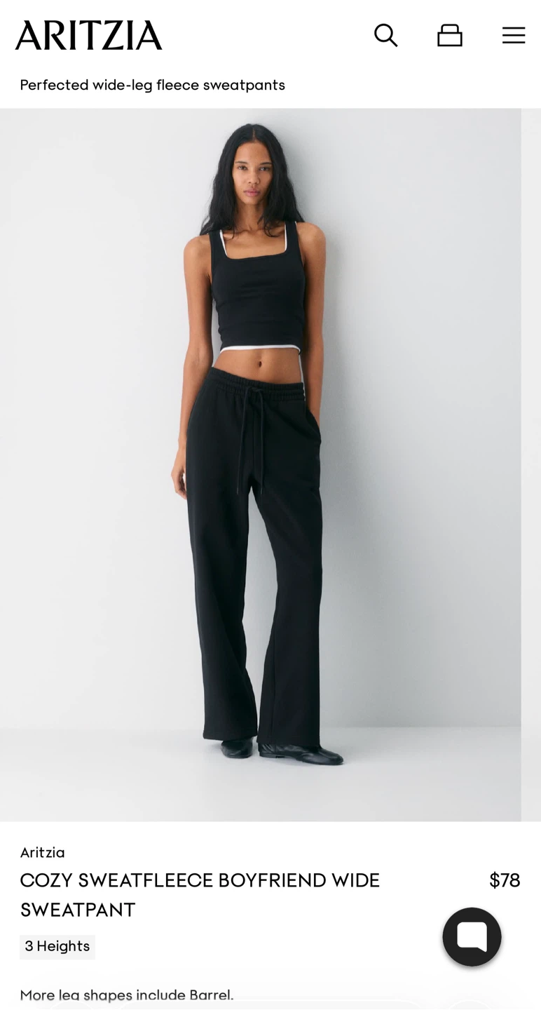 Medium - Aritzia Cozy Sweatfleece Wide Joggers - photo 3