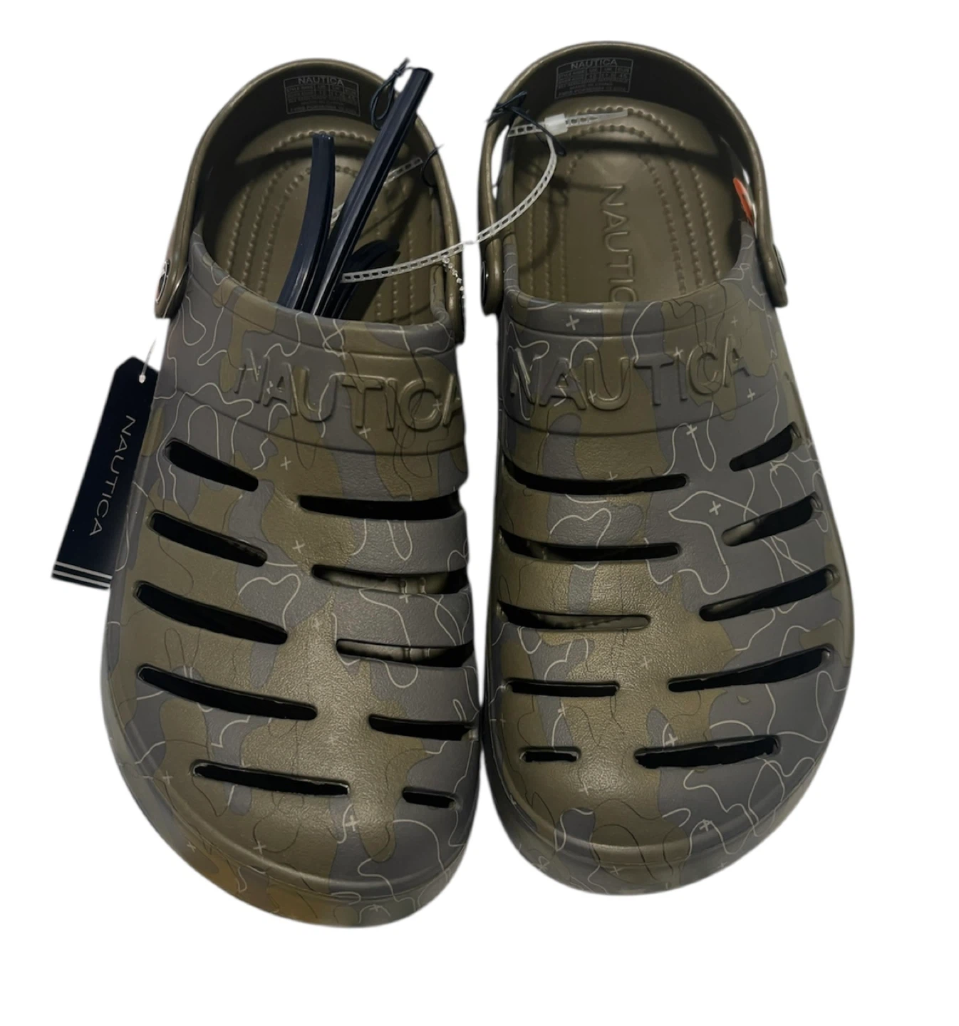 New Nautica Camo Clogs Size 12