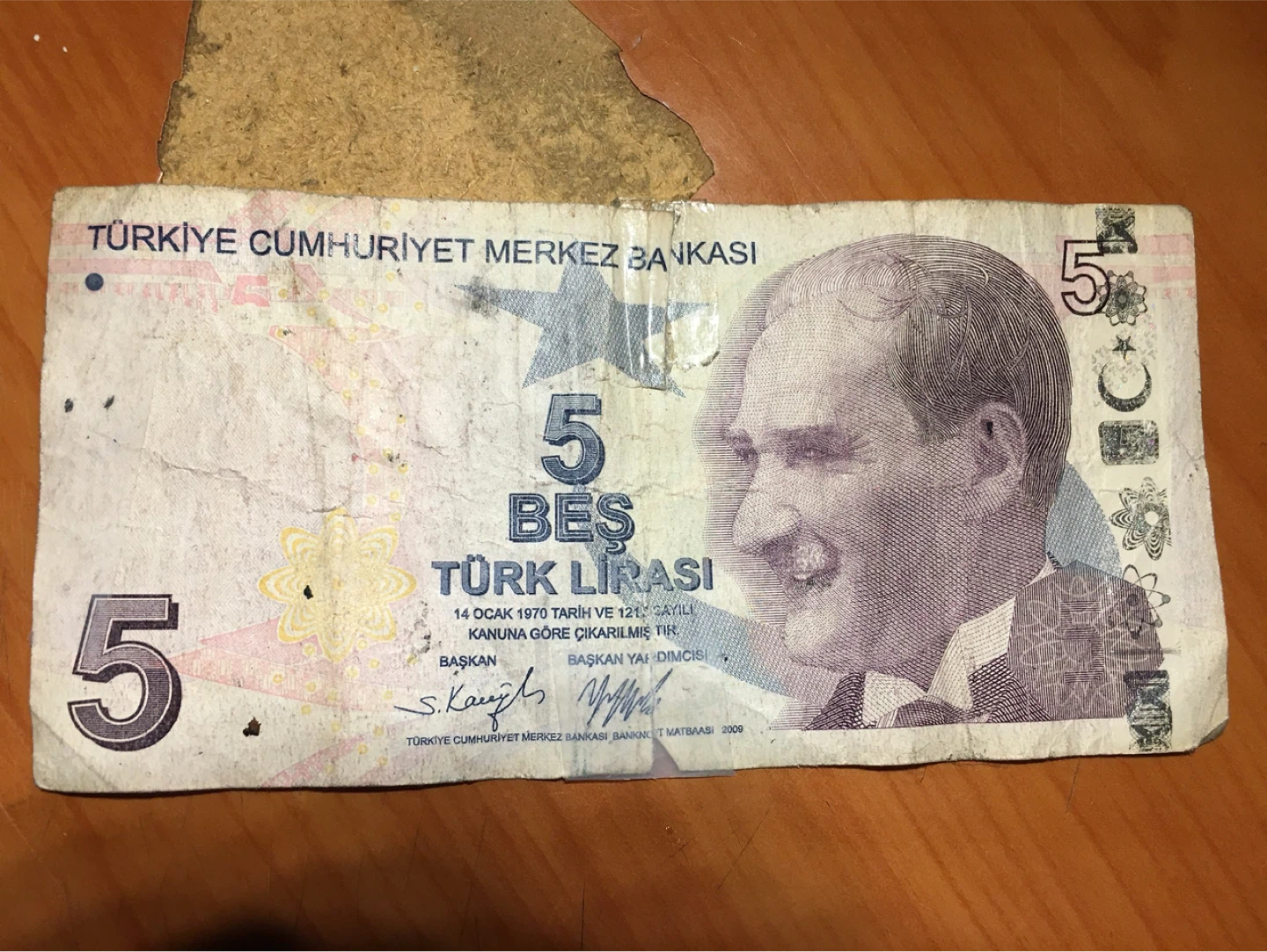 Turkish $5 bill