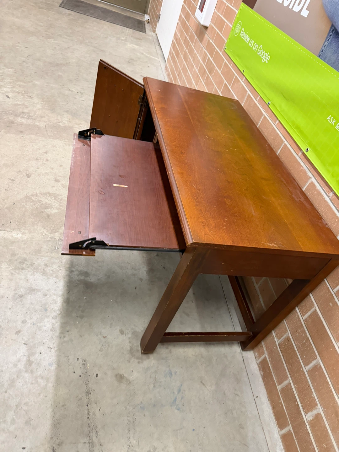 Wooden Desk withPullout Shelf - photo 5