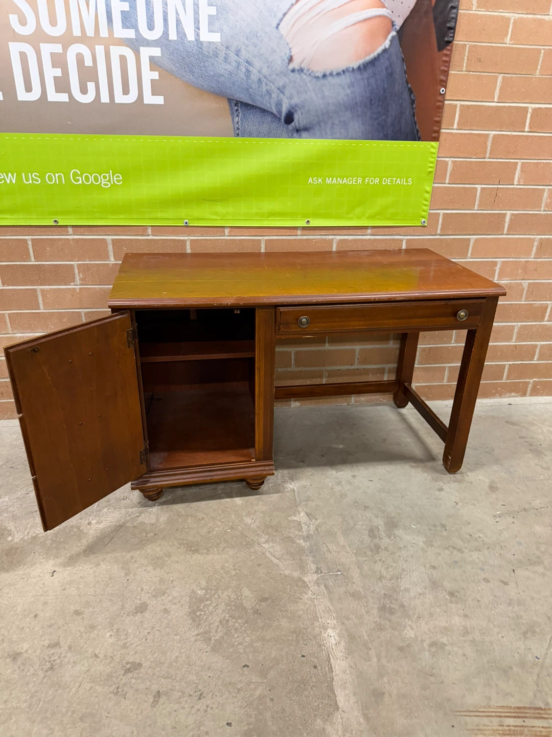Wooden Desk withPullout Shelf - photo 4