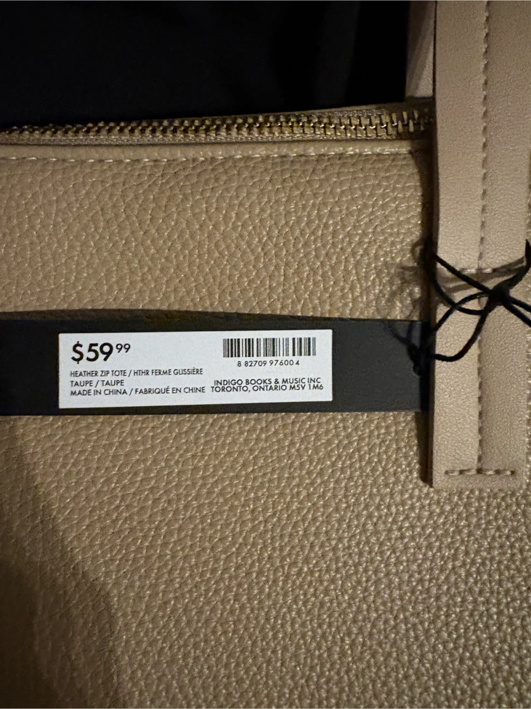 Indigo Love & Lore Heather Zip Tote - Beige - photo 3