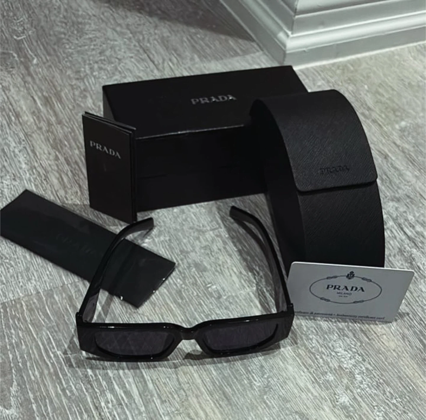Prada Black Sunglasses with Case