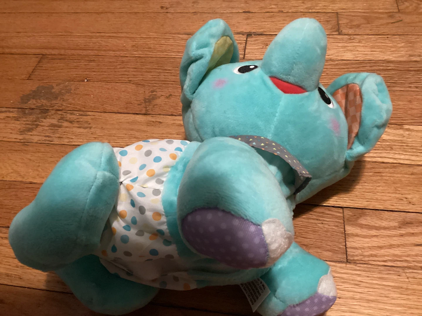 Blue Elephant Plush Toy with music