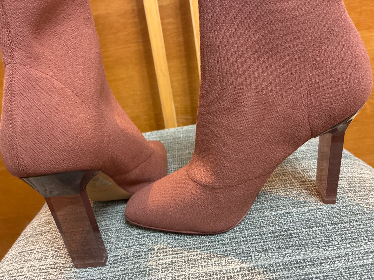 New Aldo Heeled Sock Boots, Size 7, Mauve - photo 4