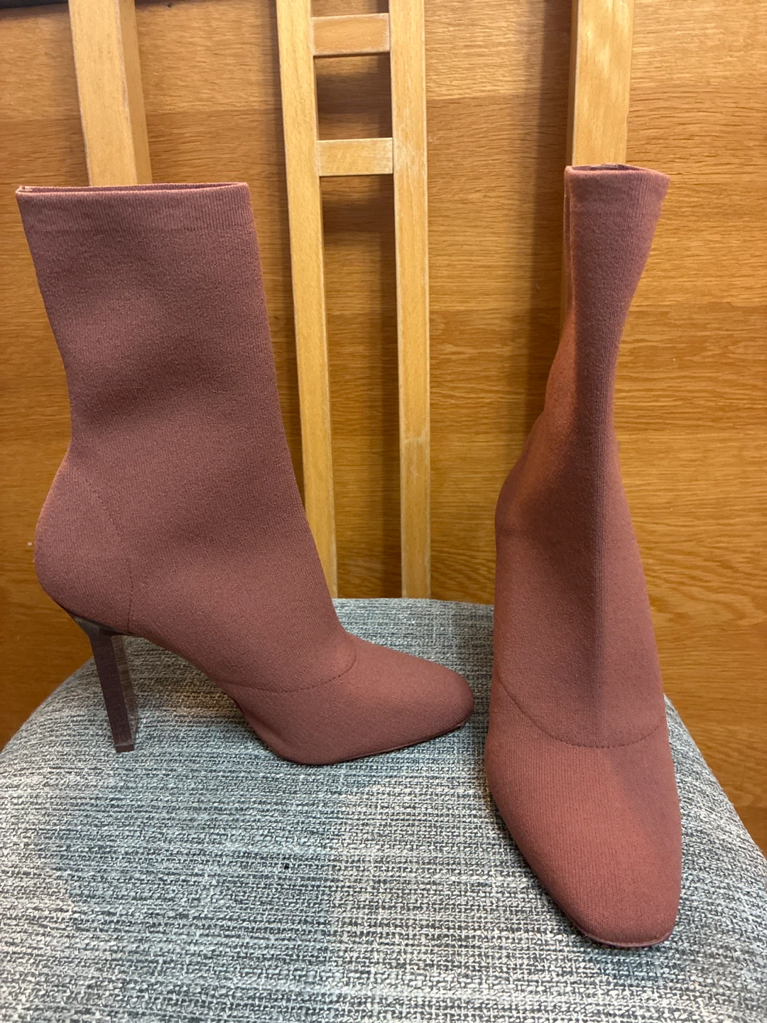 New Aldo Heeled Sock Boots, Size 7, Mauve