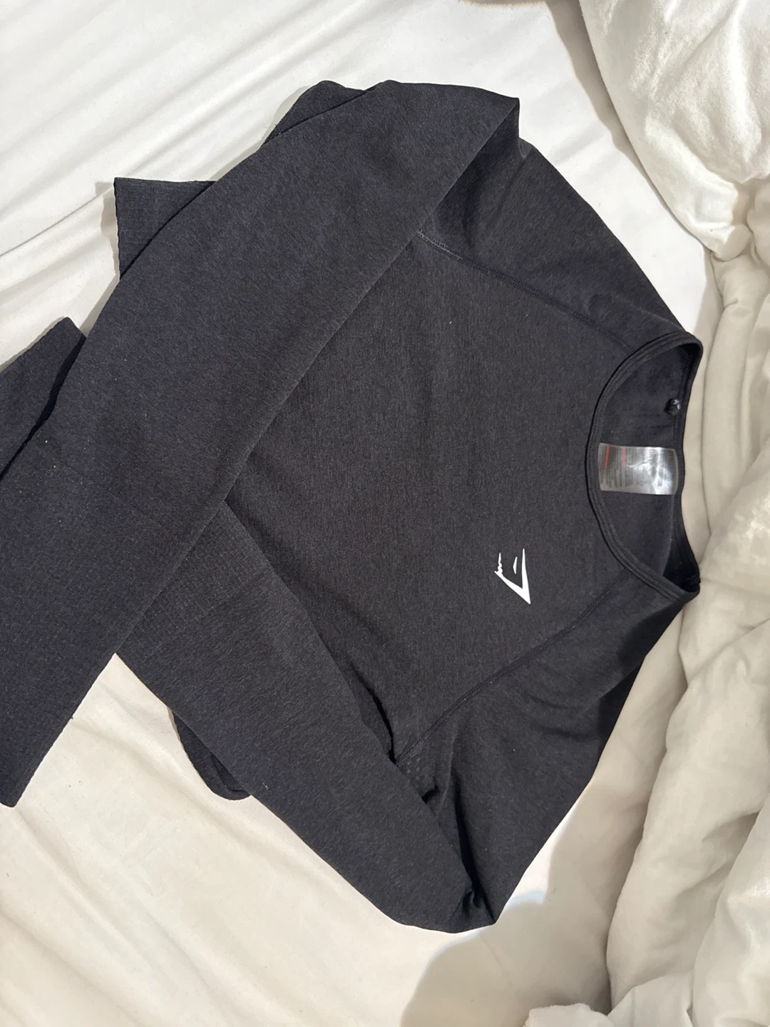 Gymshark Vital Crop Top - Charcoal Marl - photo 2