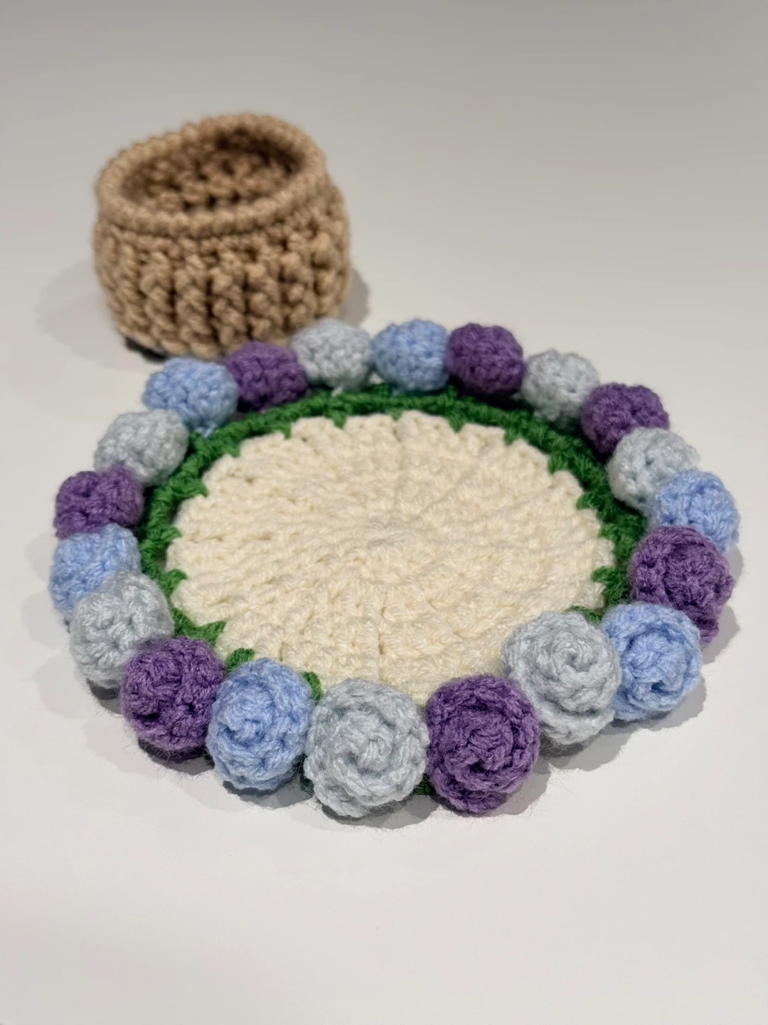 Handmade crochet cup coaster set - photo 3