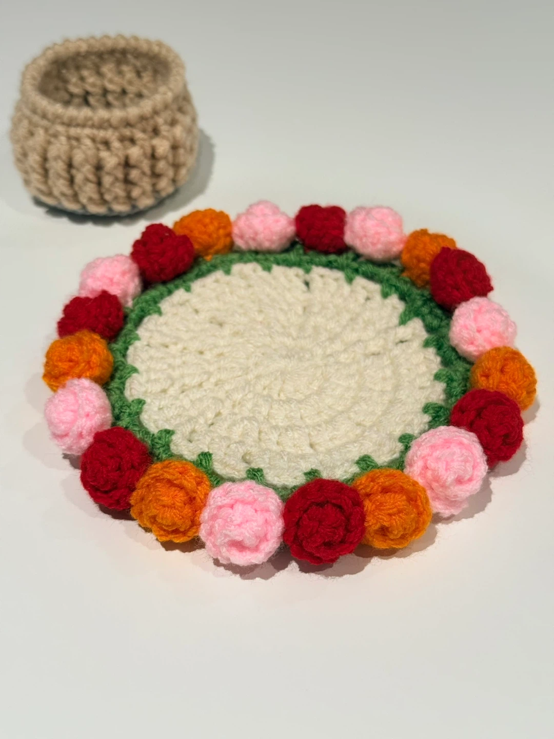 Handmade crochet cup coaster set - photo 3