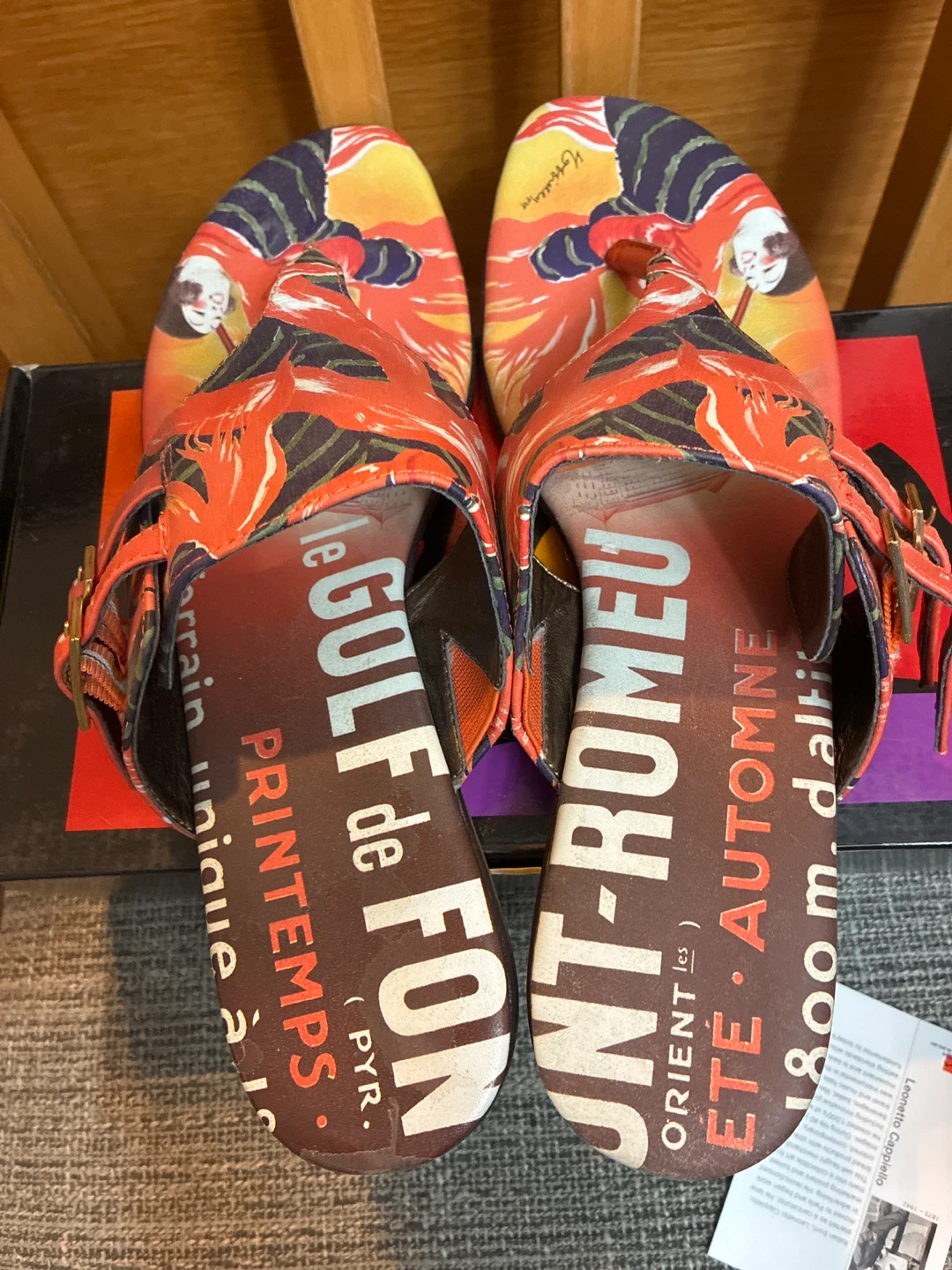 Icon New Leather Leonetto Cappiello Sandals Size 8 - photo 3