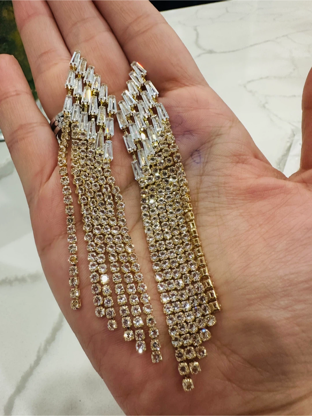 Fashion Jewelry Gold Tassel Earrings