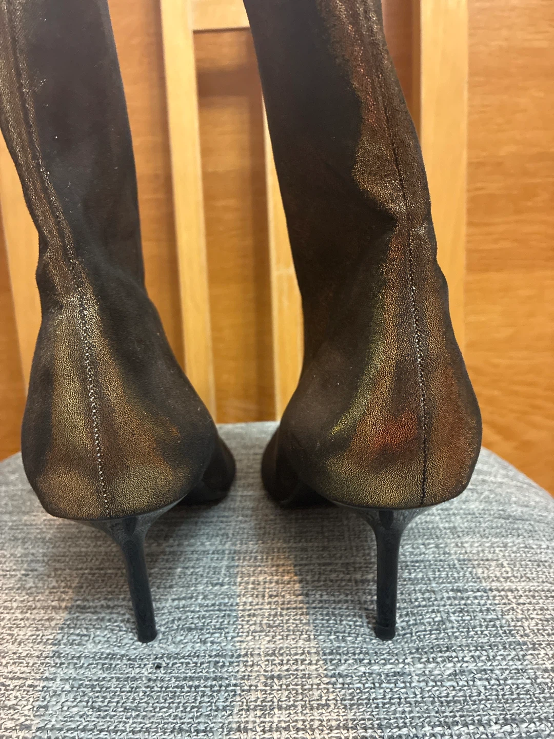 New Zara Gold Ankle Boots - Size 37 - photo 3
