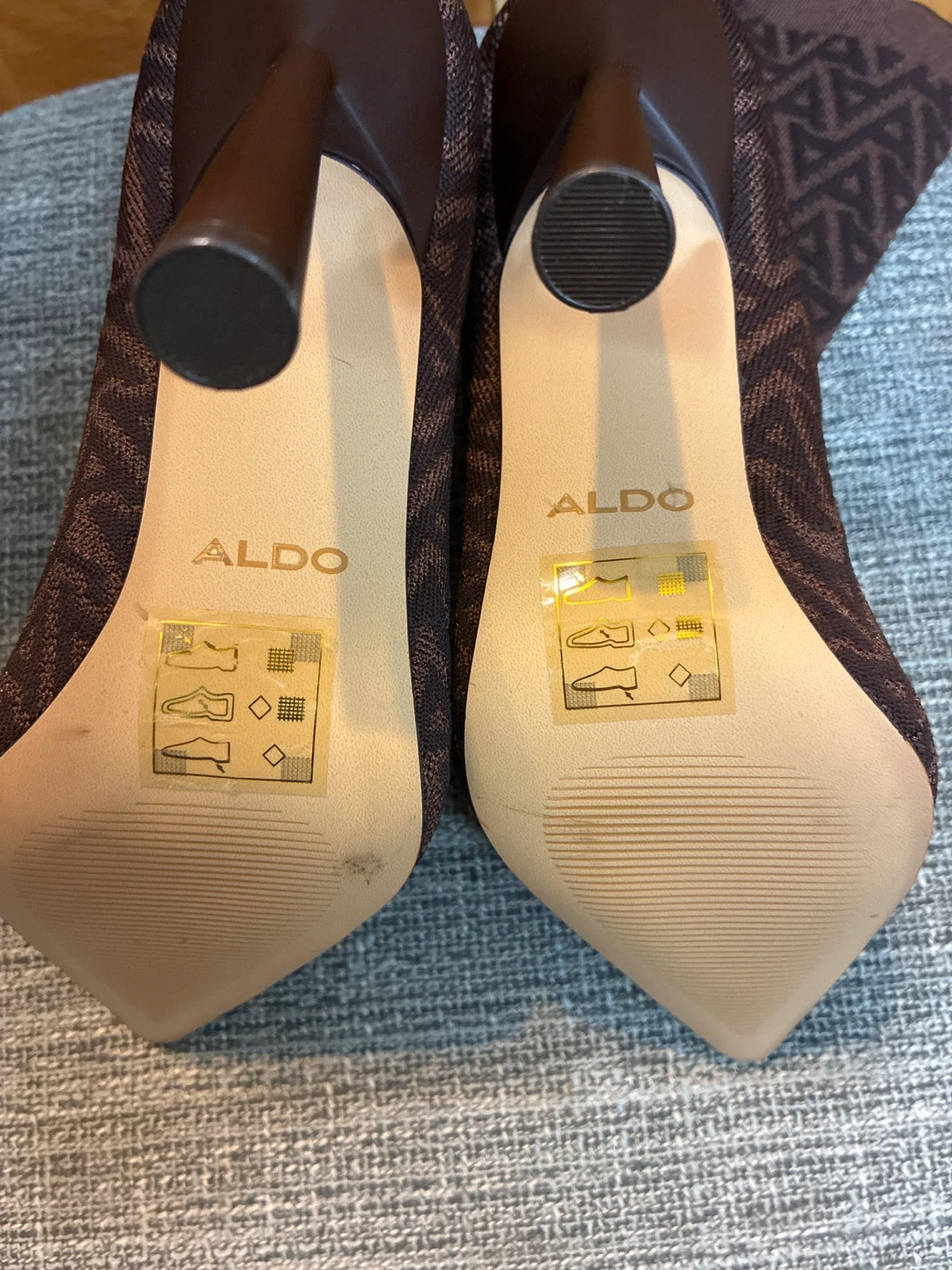 New ALDO Brown Knit Heeled Boots - photo 5