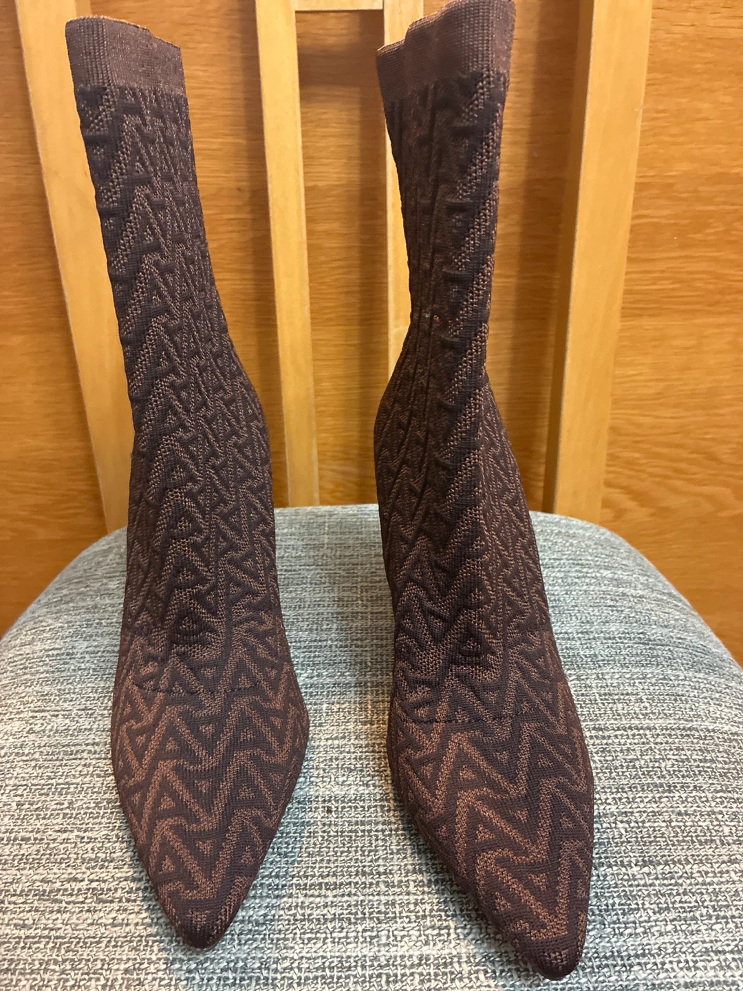 New ALDO Brown Knit Heeled Boots - photo 3