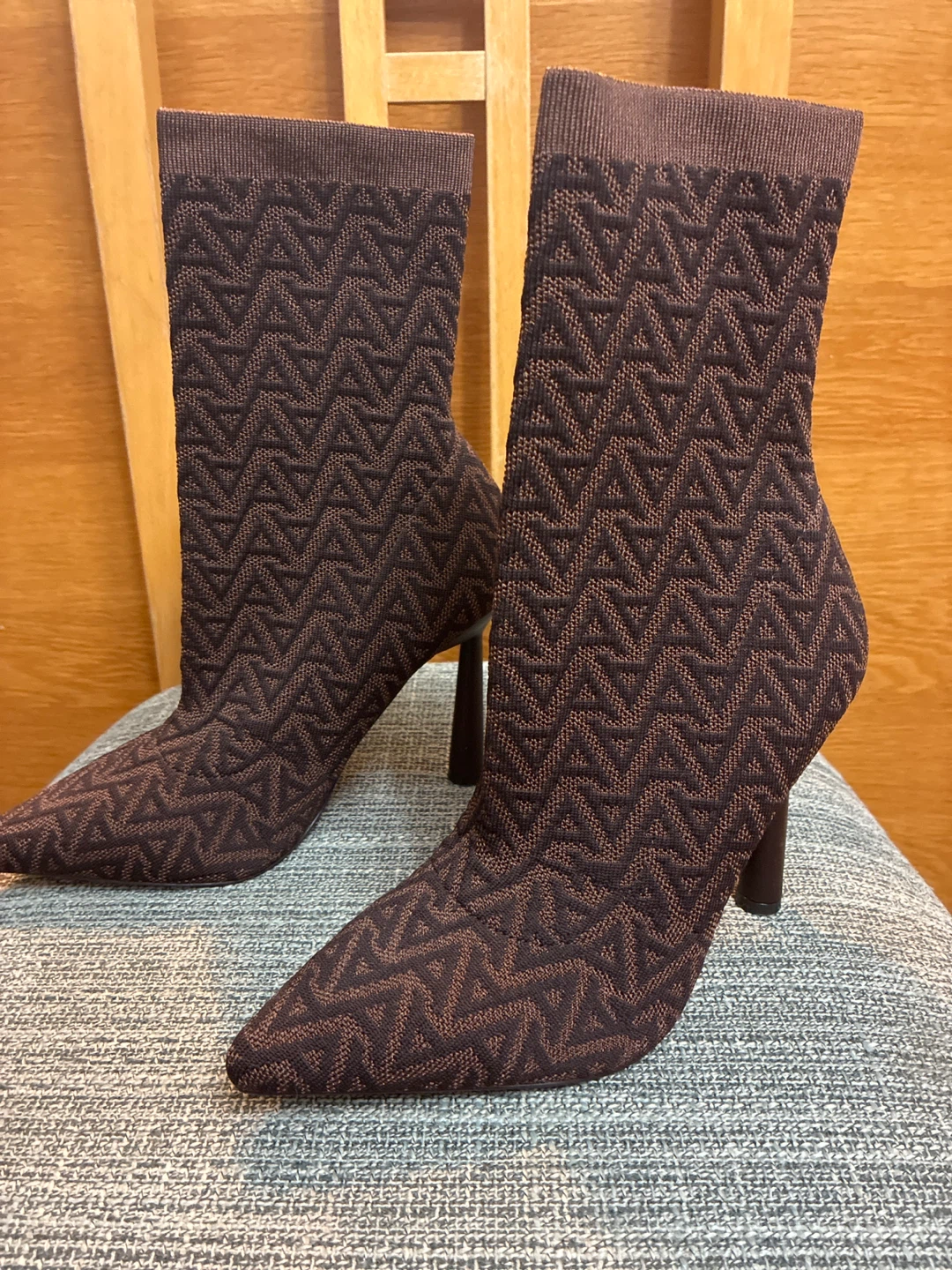 New ALDO Brown Knit Heeled Boots - photo 4