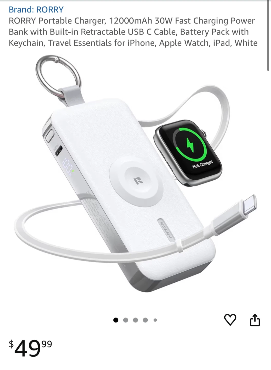 RORRY 12000mAh Portable Charger - Like New! - photo 2