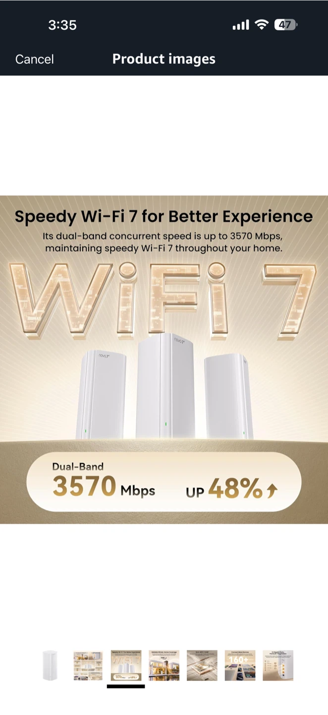 New Tenda Nova BE3600 Whole Home Mesh Wi-Fi 7 System - photo 4
