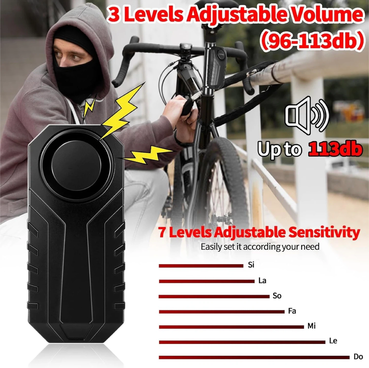 HoneTeek Anti-Theft Bicycle Alarm - photo 3