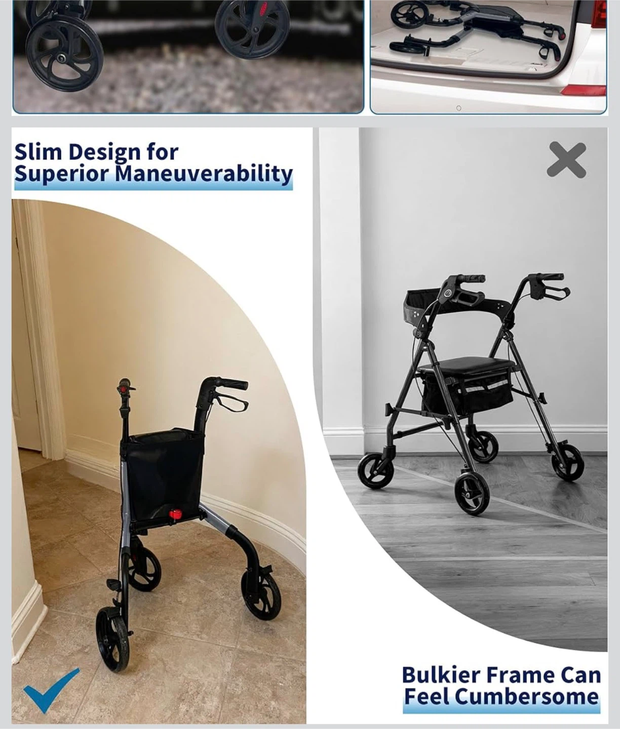 (New)Lightweight Foldable Walker - Adjustable Height - photo 5