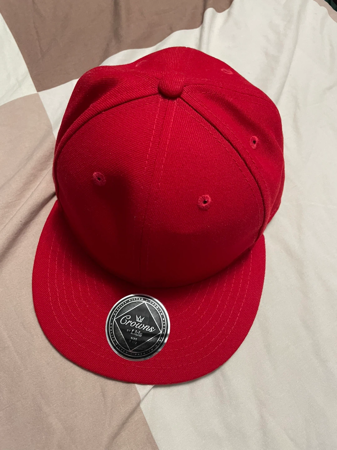 Crowns Life Red Fitted Hat