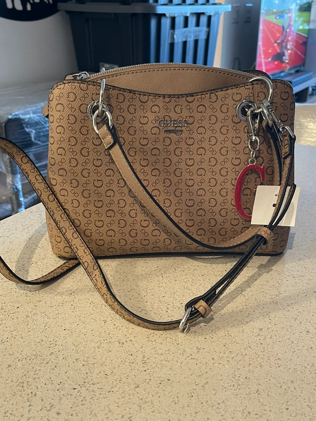 Guess Satchel Bag - Brown