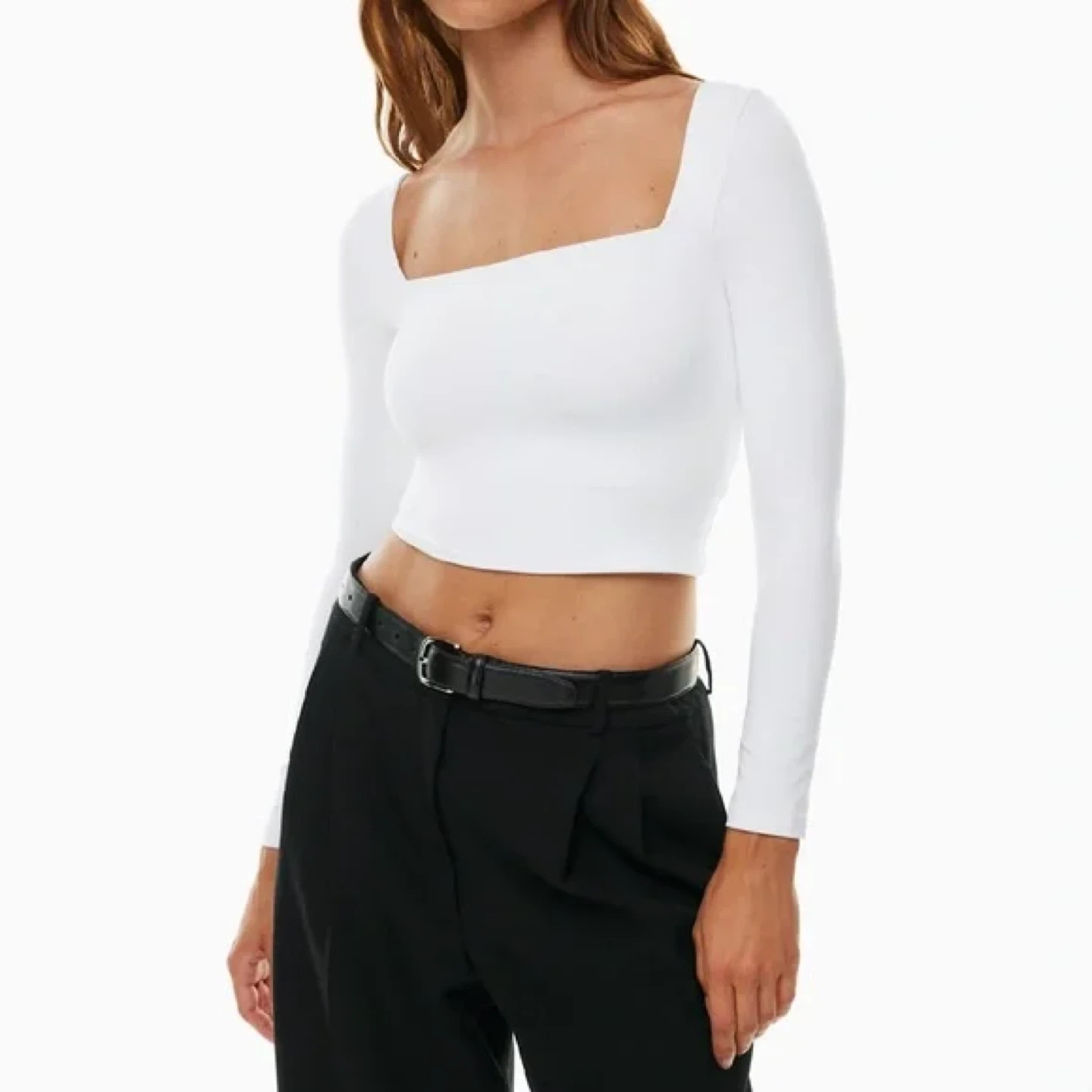 Aritzia Babaton Square Neck Long Sleeve Top - Size S
