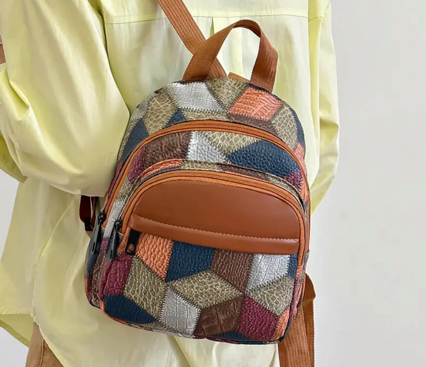 New!Colorful Patchwork Mini Backpack - photo 3
