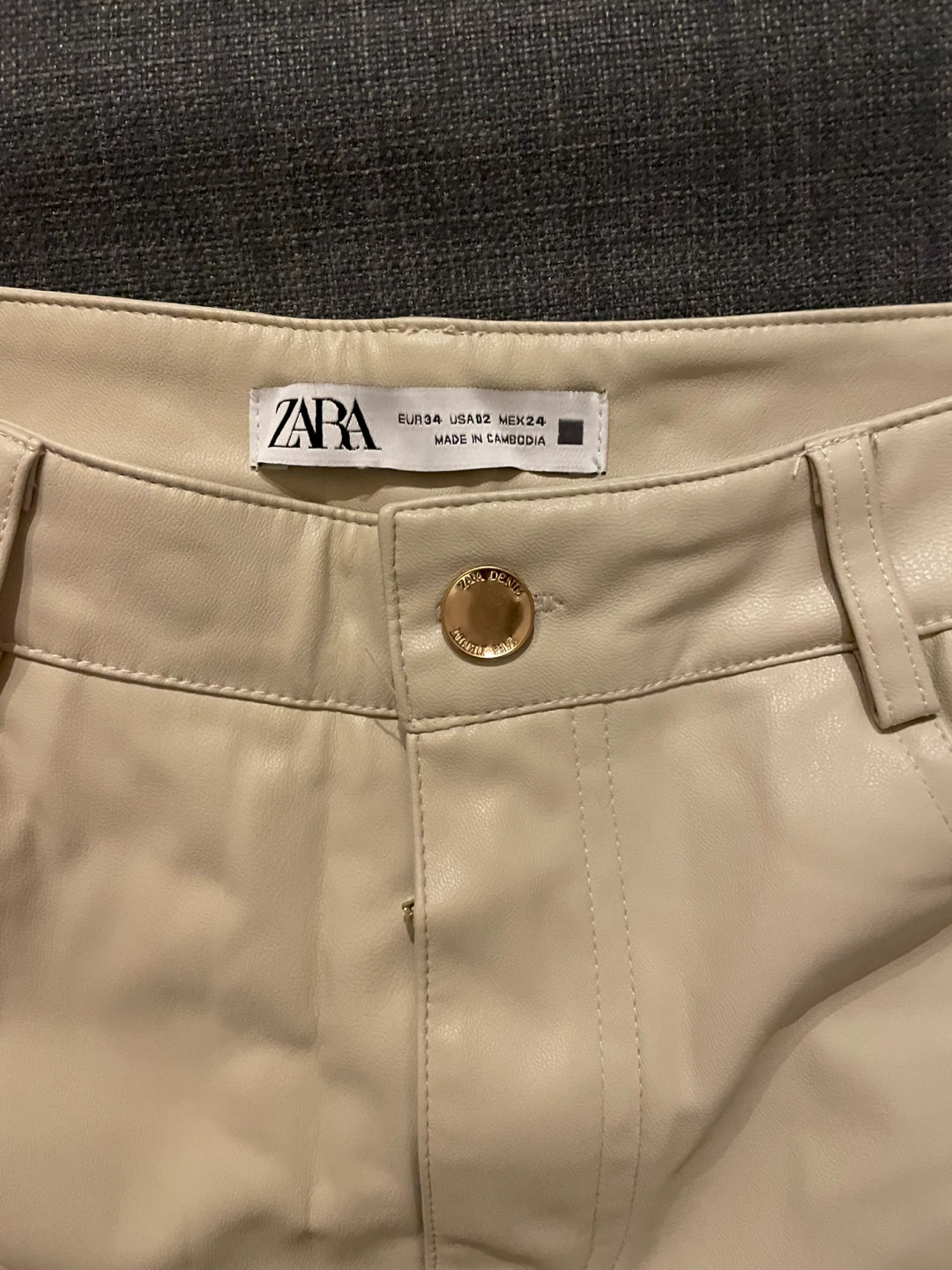 Zara Faux Leather Pants - Size 34 - photo 2