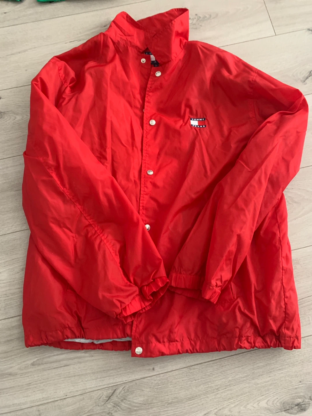 Tommy Jeans Red Windbreaker Jacket - Size L - photo 2