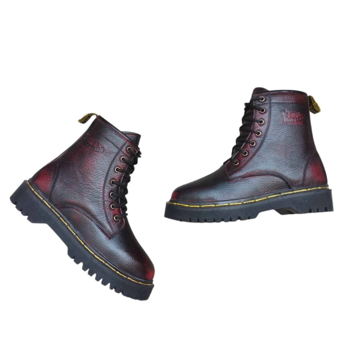 Dr. Martens Burgundy Leather Boots - photo 2
