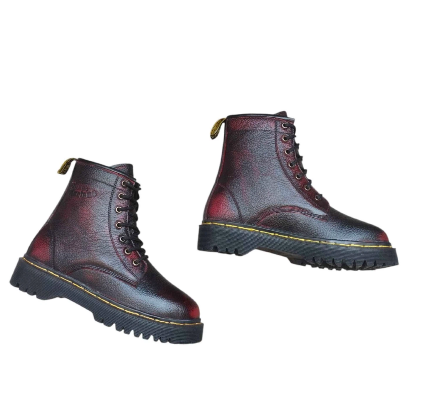 Dr. Martens Burgundy Leather Boots