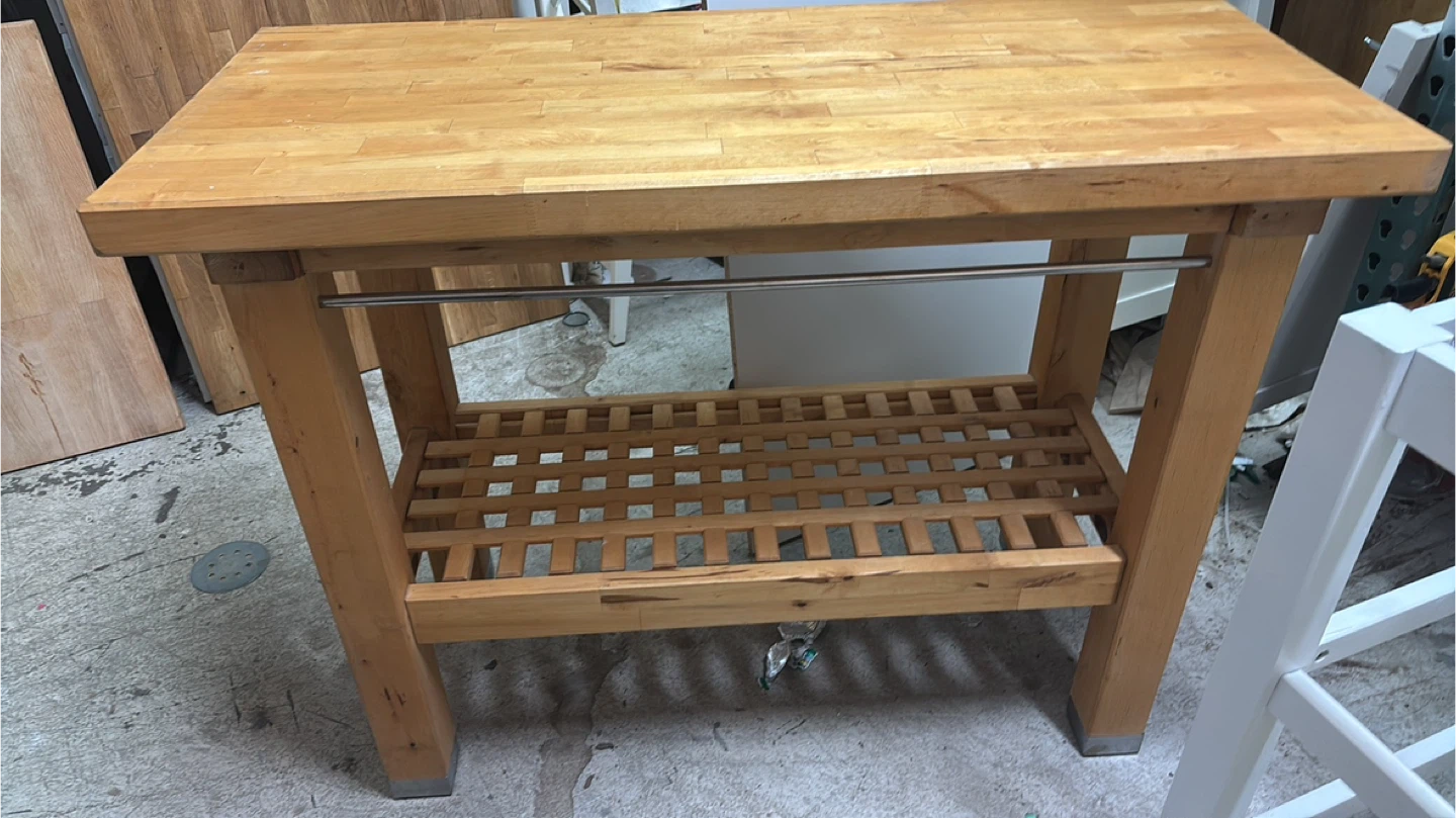 IKEA Groland Butcher Block Island, can arrange delivery