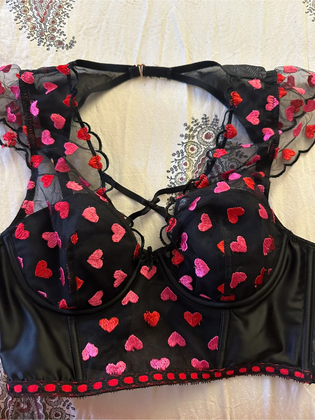 Victoria's Secret Black Heart Bra - Size 36DD