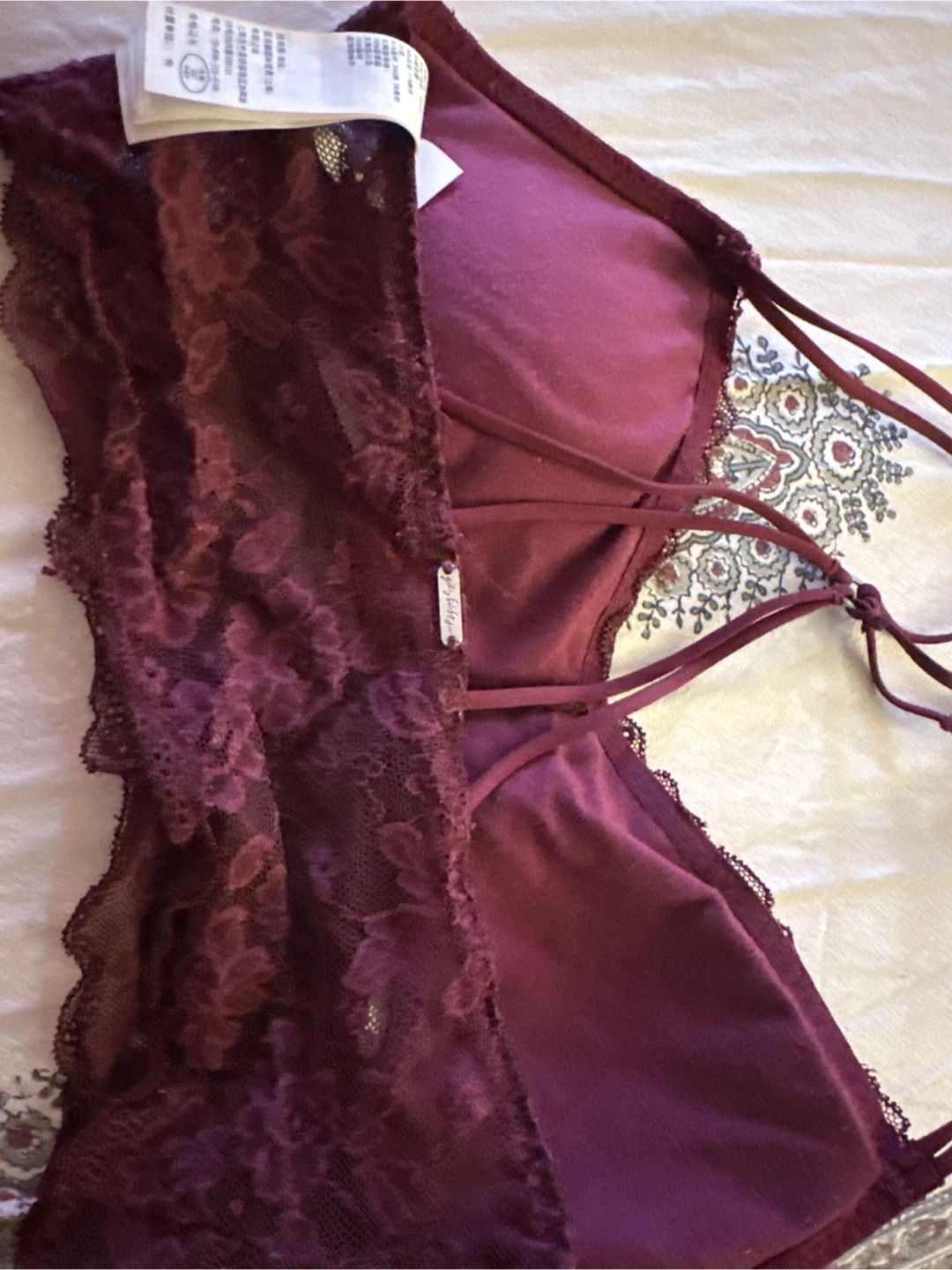 Burgundy Lace Bralette - photo 2
