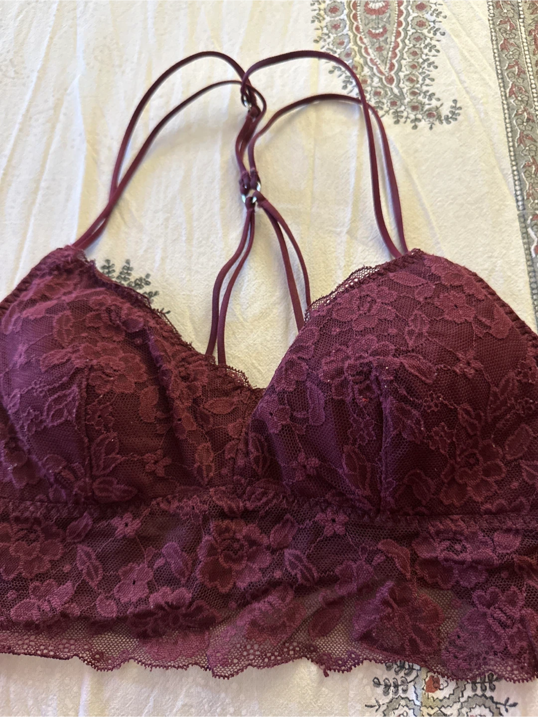 Burgundy Lace Bralette