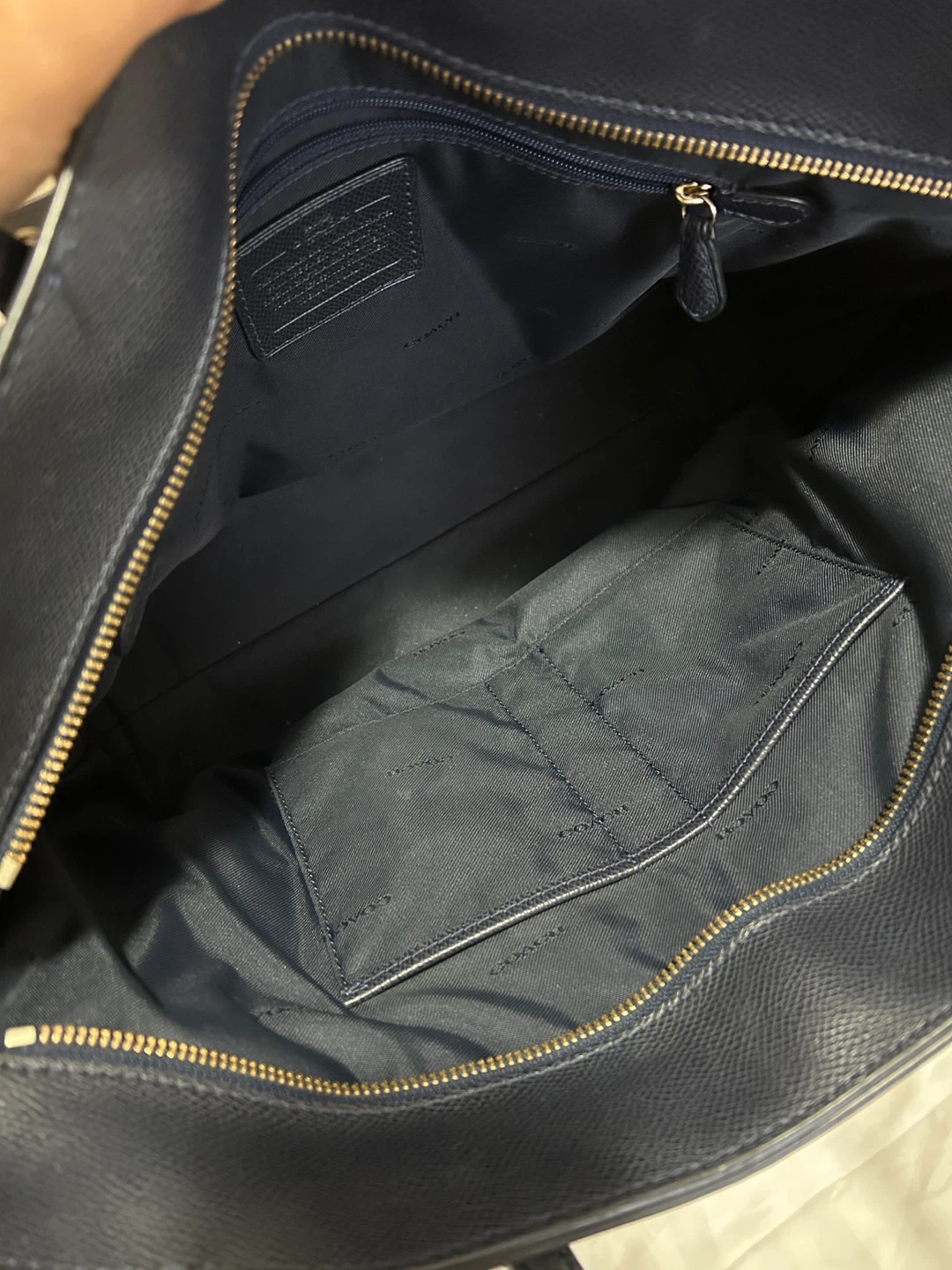 Coach Leather Tote Bag navy colour - photo 3