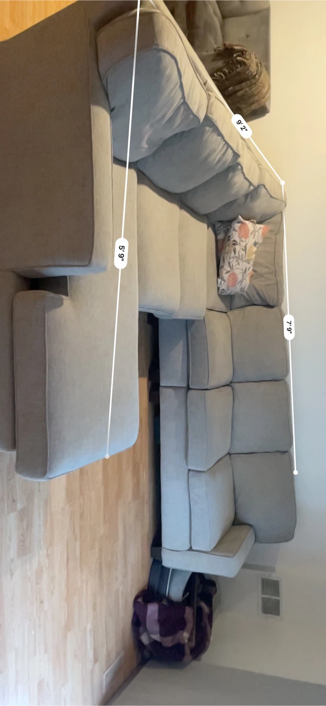 Large Sectional Sofa - 7'9" x 9'2"
