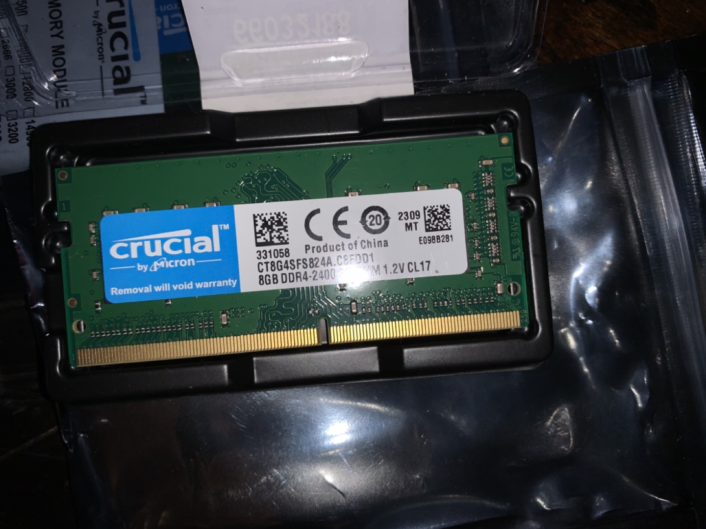 Crucial 8GB DDR4-2400 SODIMM Memory Module