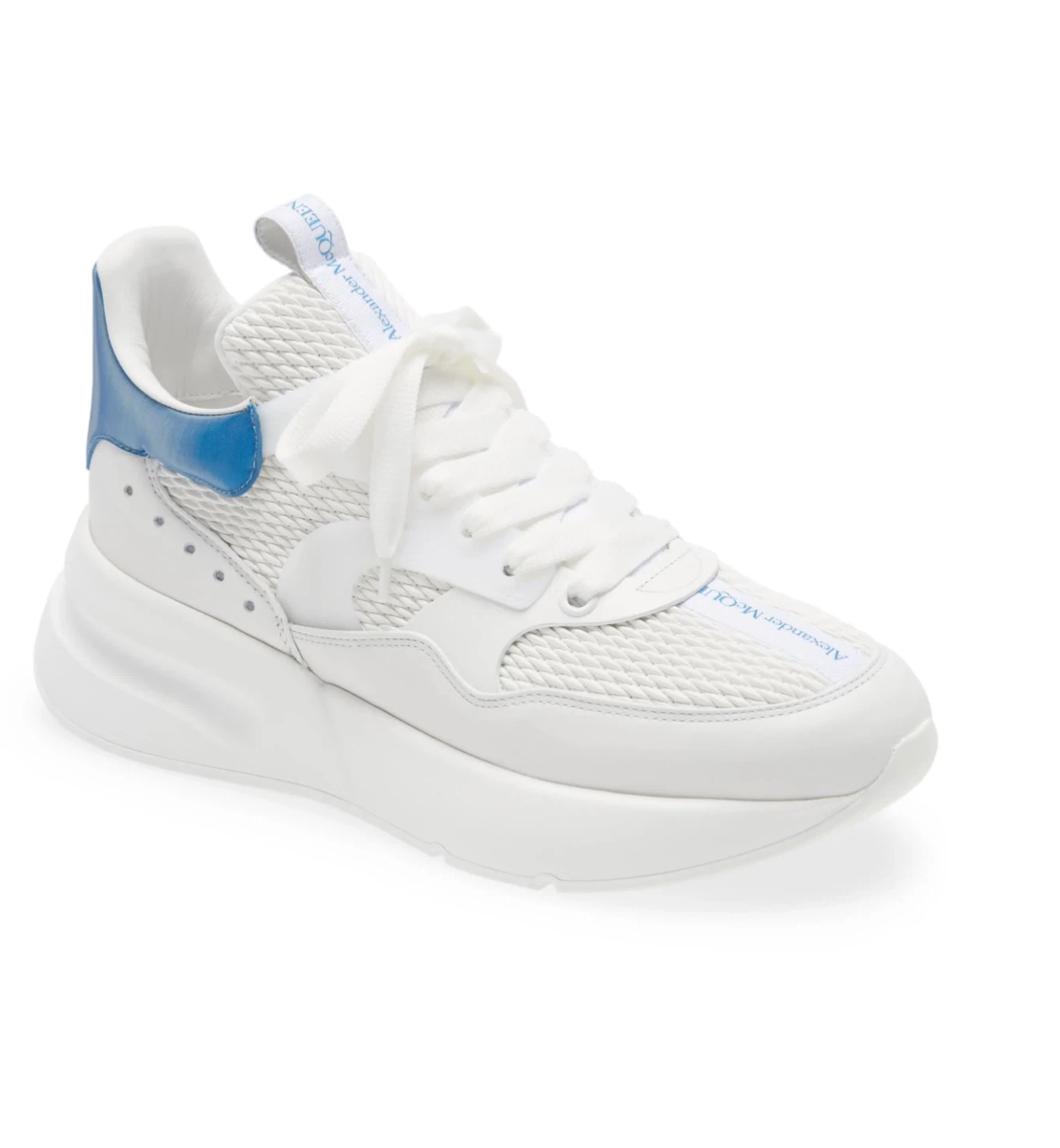 Alexander McQueen Runner Sneaker - White/Lake Blue - photo 2
