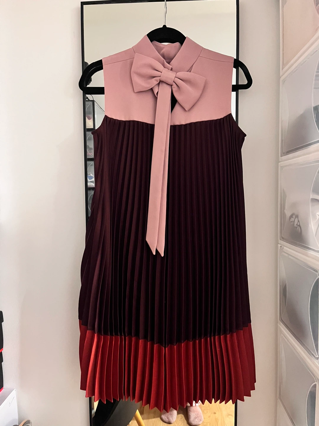 Ted Baker London Color Block Pleat Bow Dress - Grape - photo 2
