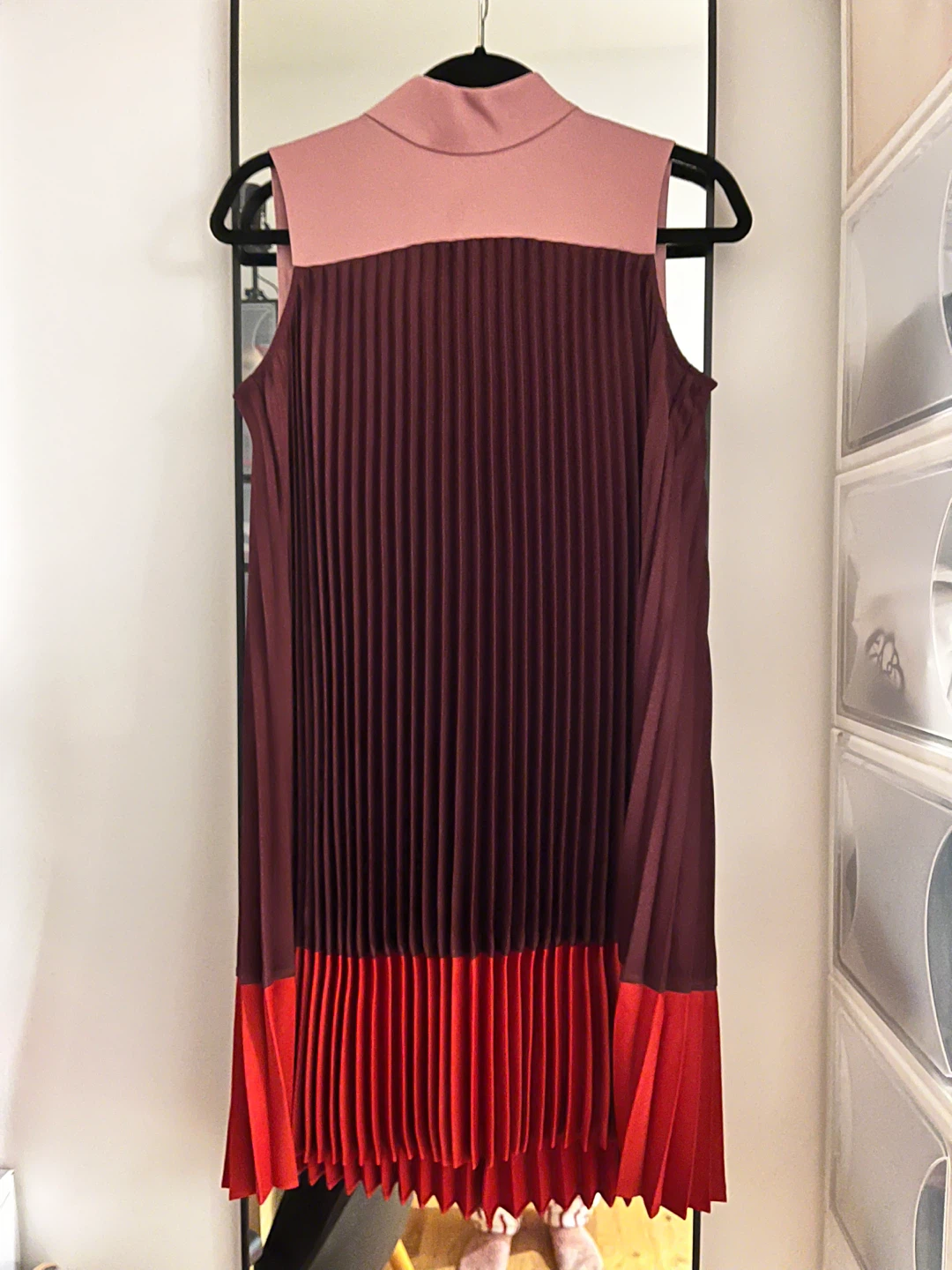 Ted Baker London Color Block Pleat Bow Dress - Grape
