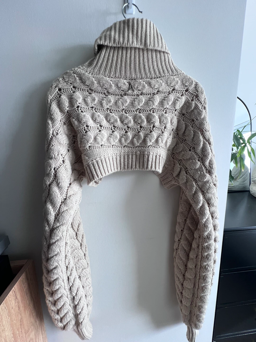 Maniere De Voir Knit Cropped Turtleneck Sweater - photo 2