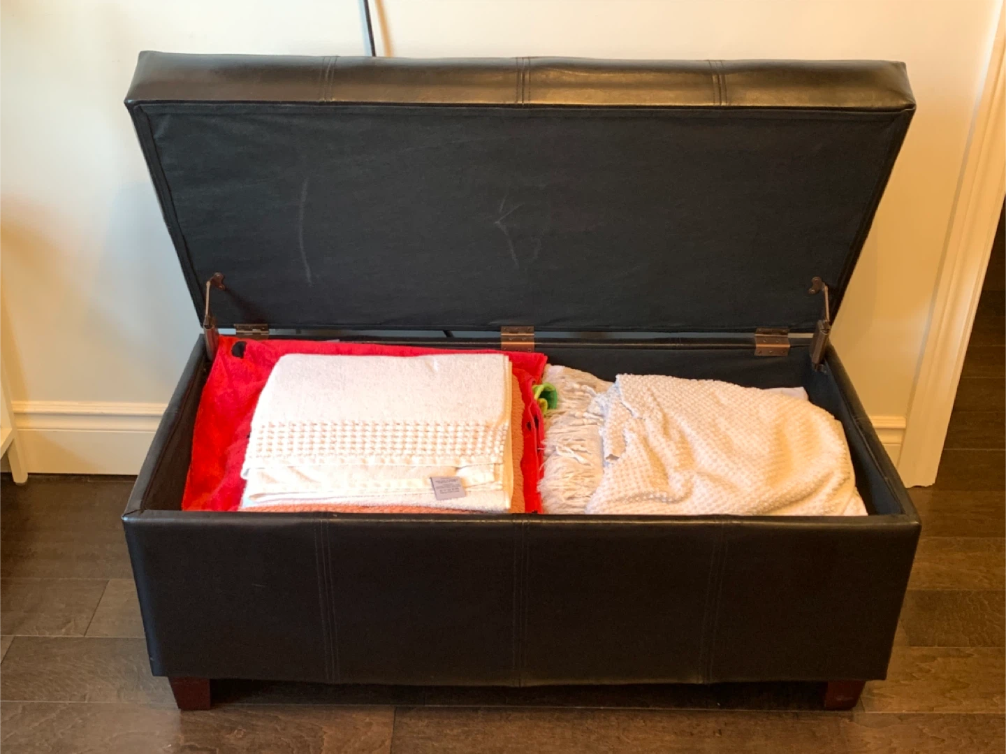 Storage Ottoman - Dark Brown - photo 2