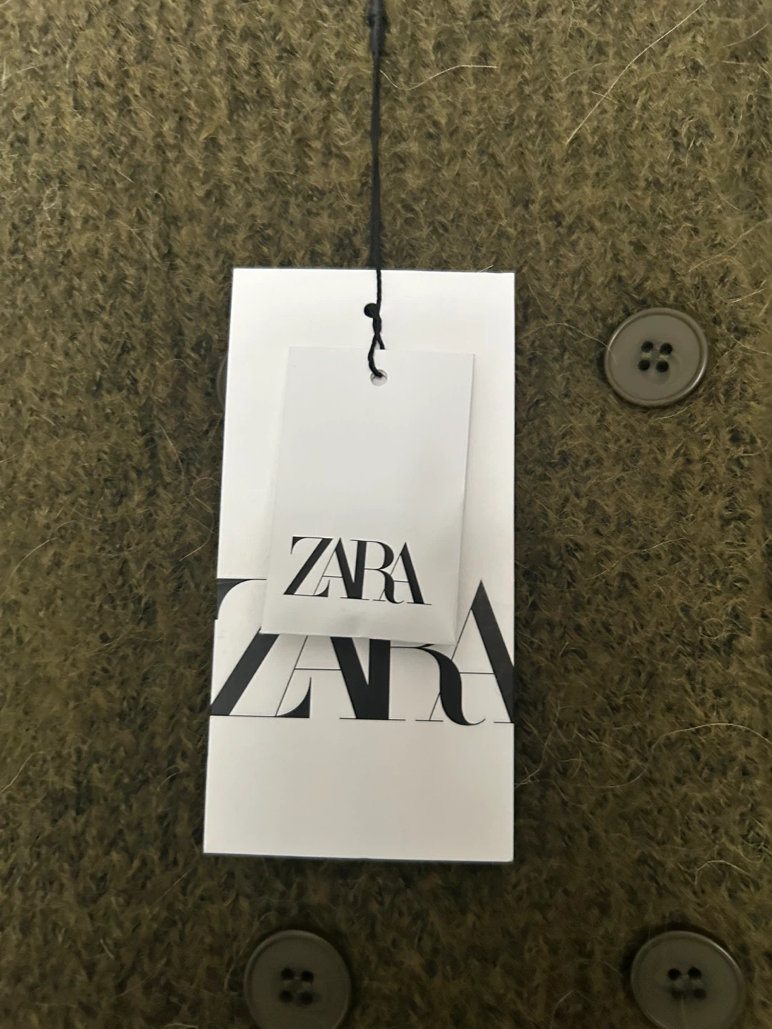 Zara Olive Green Knit Cardigan - Size S - photo 4