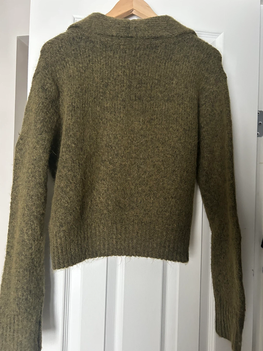 Zara Olive Green Knit Cardigan - Size S - photo 2