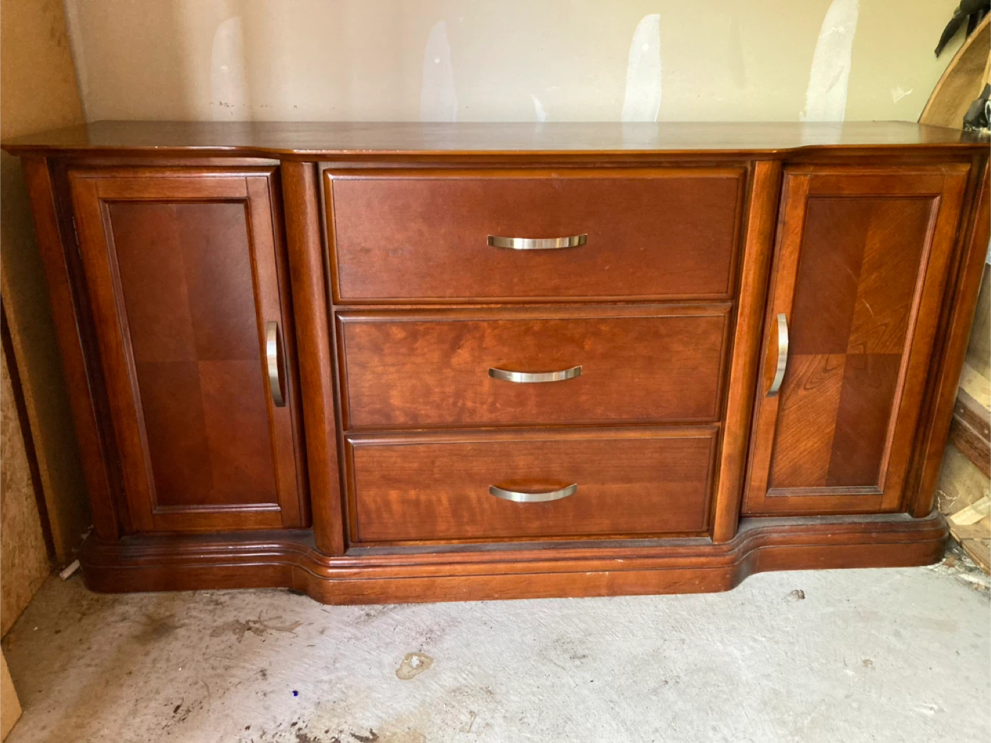 Wooden Buffet with Hutch