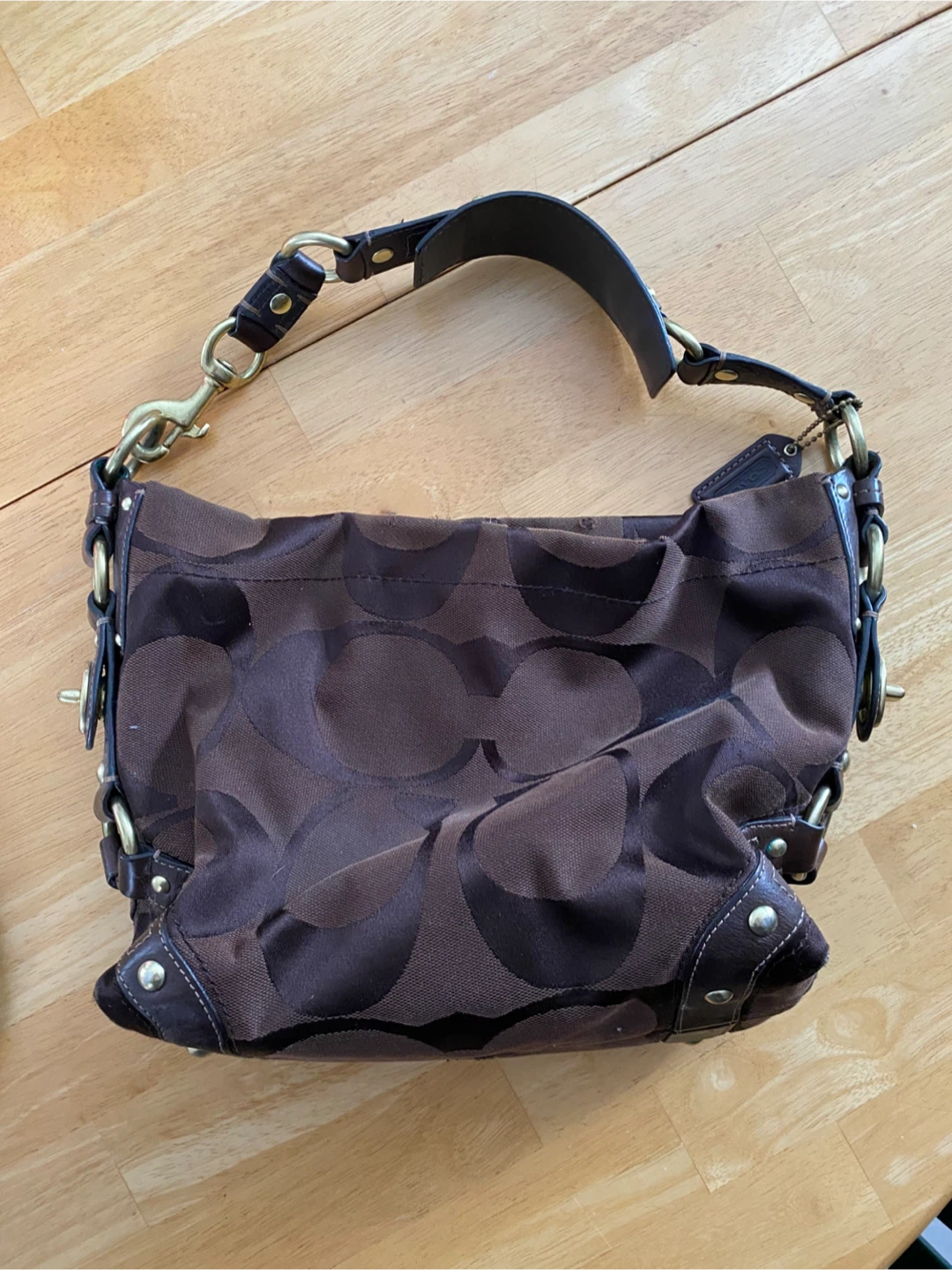 Coach Brown Signature Hobo Bag