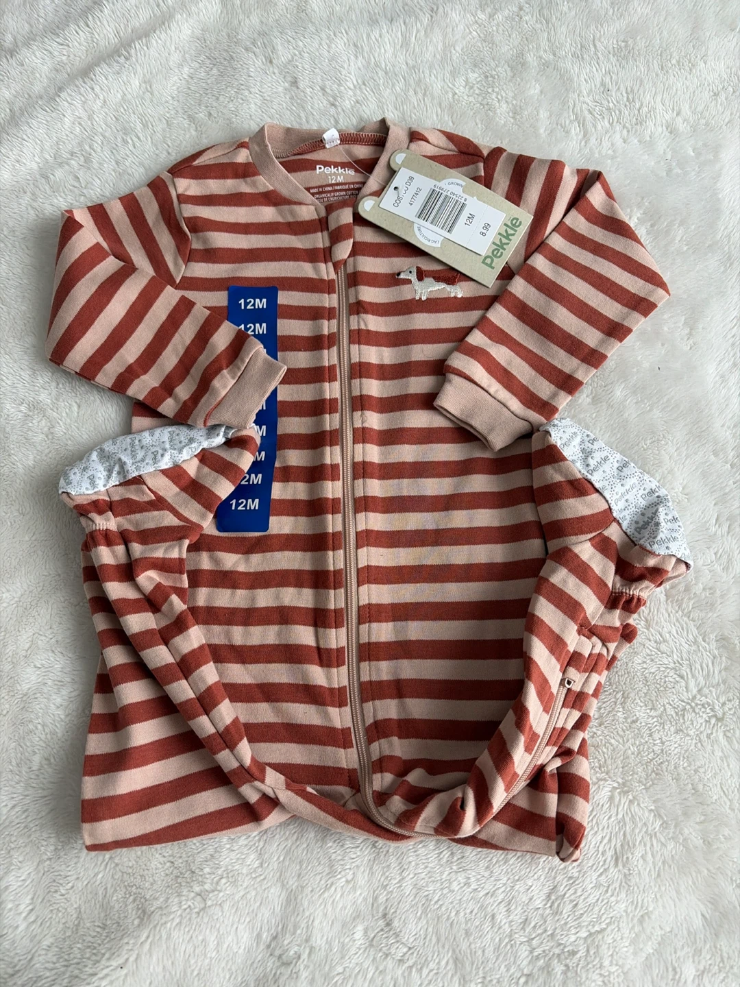 New Pekkle 12M Striped Sleeper