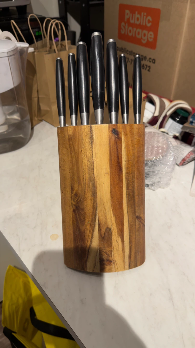 7pc Knife Set with Wooden Block